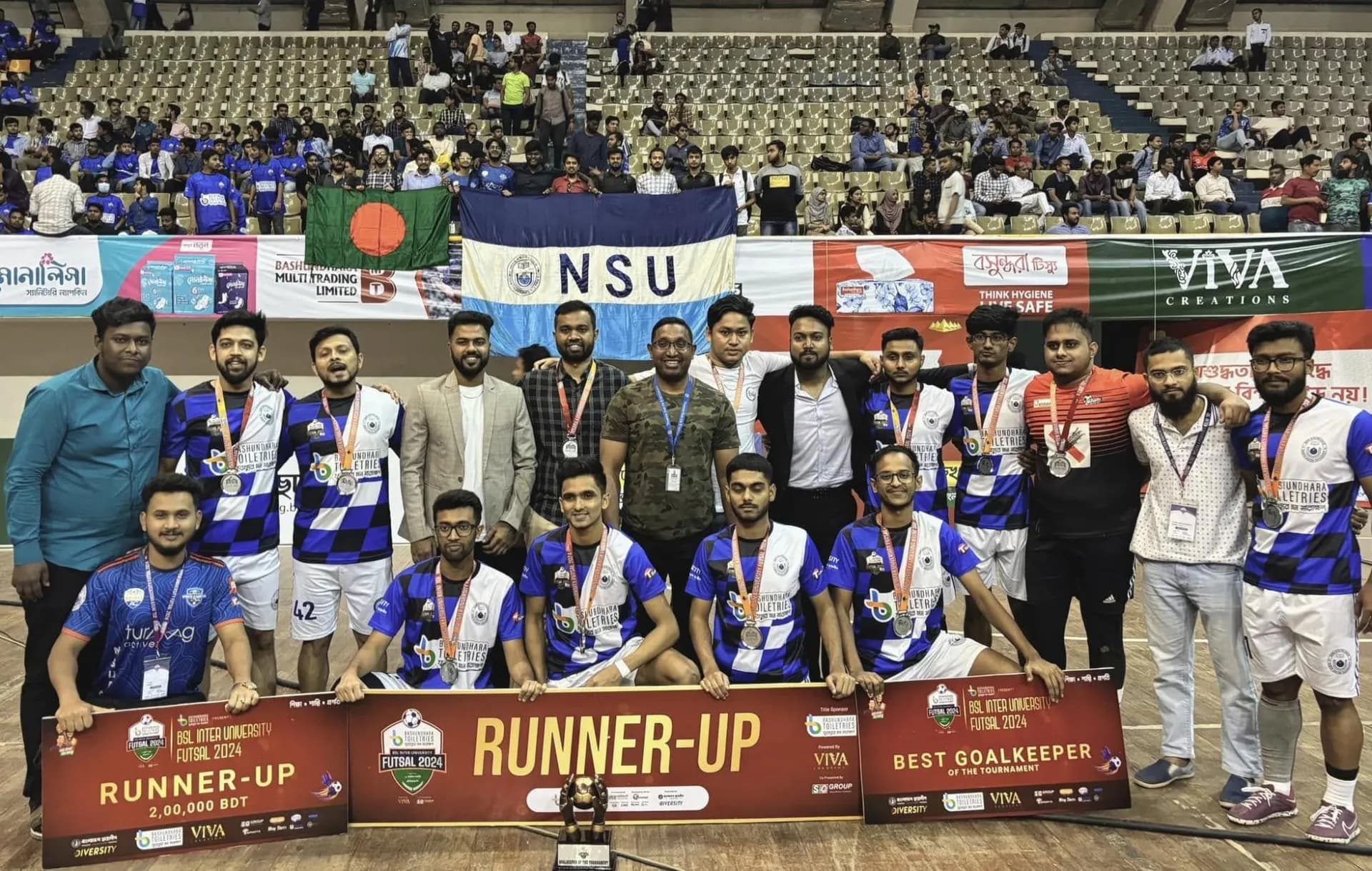 Celebrating NSU Football's Stellar Run at the BSL Futsal Tournament 2024 — photo 1 of 1